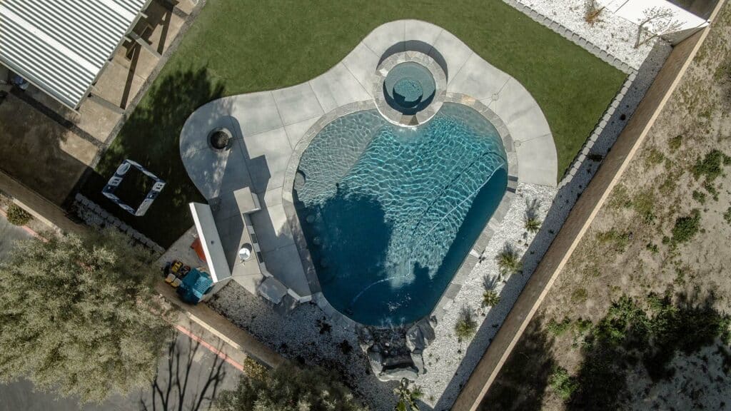 Backyard swimming pool